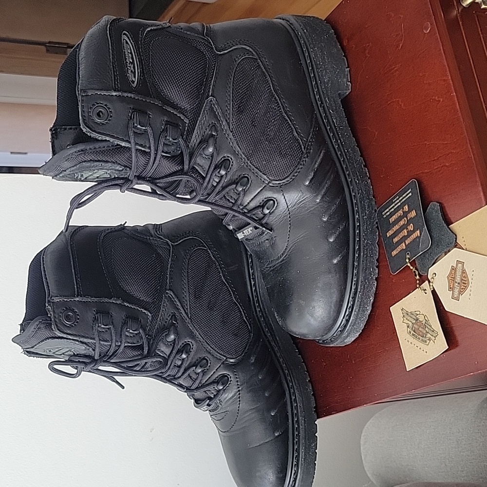 Harley-Davidson FXRG Boots 8/39 Black With Box - Picture 5 of 16